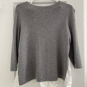COS Wool Top with Cotton Panel